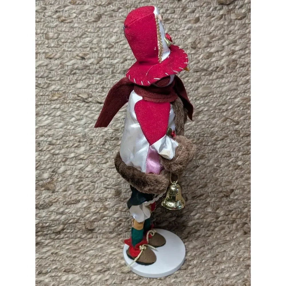 Vintage Christmas Snowman Felt Faux Fur Free Standing Figurine Holiday Decor 17
